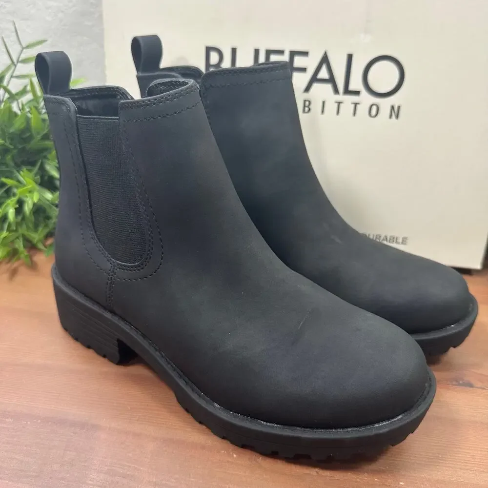 Buffalo David Bitton Women's Anna Black Water Repellant Boots Size 10